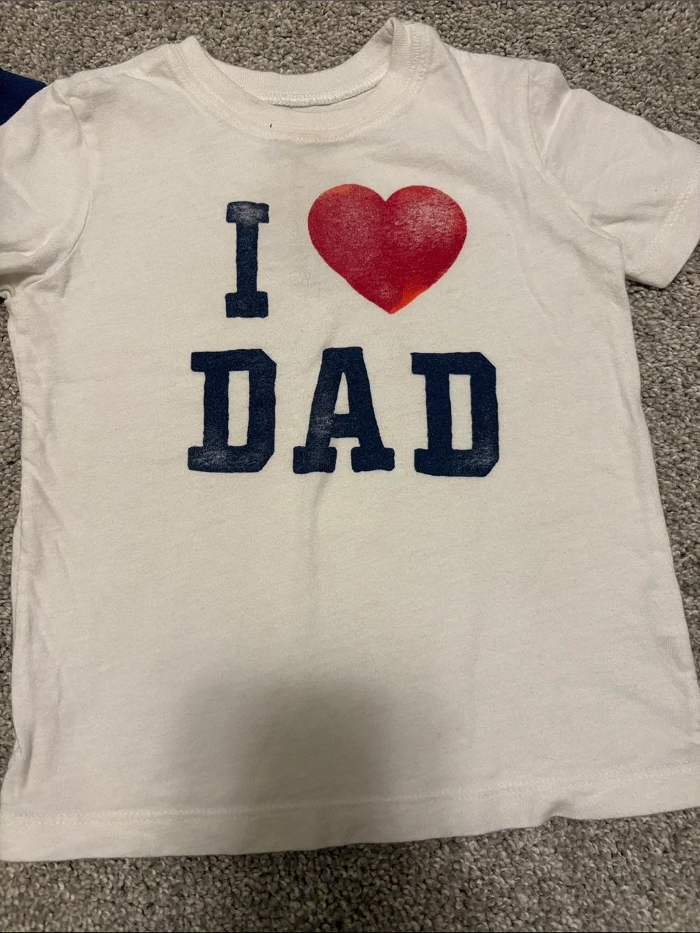 Oshkosh toddler boy Navy Polo onesie & 'I ♥ DAD' Tee Set 24 months